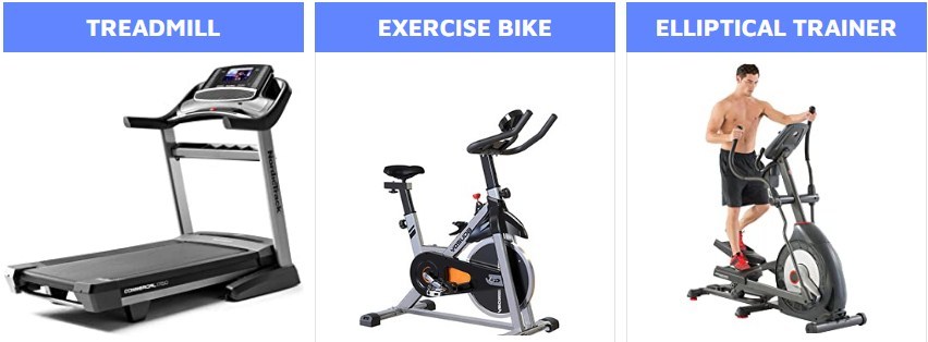 Comparison of Treadmill, Exercise Bike & Elliptical Trainer Comparison of Treadmill, Exercise Bike & Elliptical Trainer